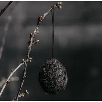 Velikonoční dekorace Vajíčko plstěné velké, tmavě hnědé