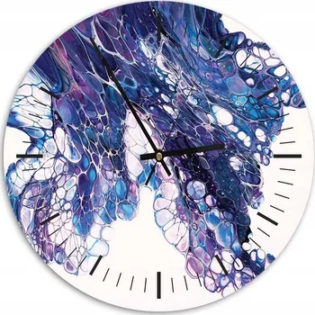 Hodiny ZEĎNÍ hodiny KULATÝ FotoObraz 80cm Granátový mramor