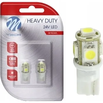 Autožárovka Žárovky M-Tech HEAVY DUTY W5W 0,82 W 2 ks