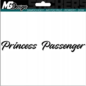 Samolepicí dekorace na vozidlo NÁLEPKA na auto PRINCESS PASSENGER 3x25
