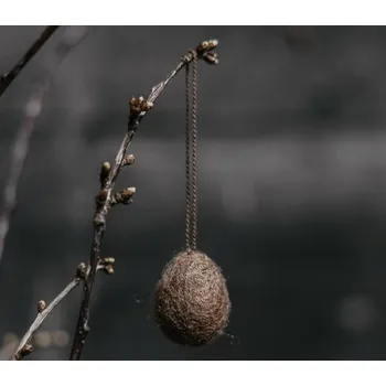 Velikonoční dekorace Vajíčko plstěné malé, hnědé