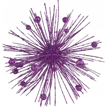 Vánoční dekorace Vánoční ozdoba ježek 15 cm fialová na stromeček dekorace k zavěšení