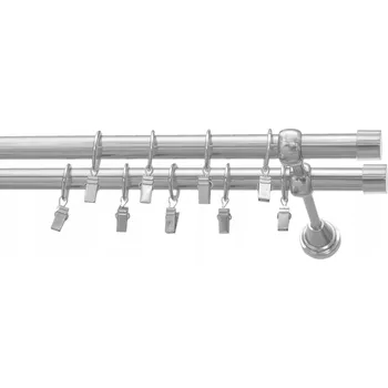 Garnýž dvojitá TICHÁ KOLEČKA 300 cm bílá loftová