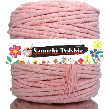 Nit Bavlněná šňůra na makramé růžová pink 100 m 5 mm