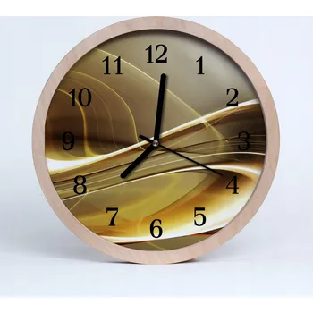 Hodiny Nástěnné hodiny v rustikálním stylu Abstraktní linie Umění