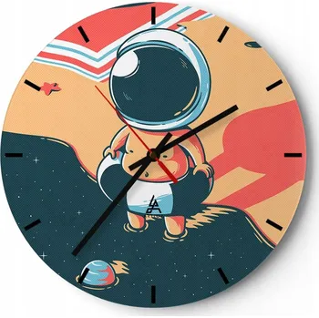 Hodiny Nástěnné hodiny do kuchyně 30x30 Abstrakce Skleněné hodiny do obýváku Tiché