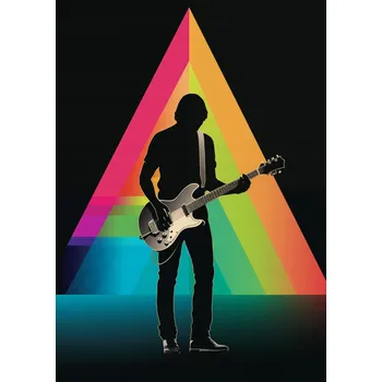 Plakát Plakát Hranol skrz Kytaru bez rámu 64 x 90 cm