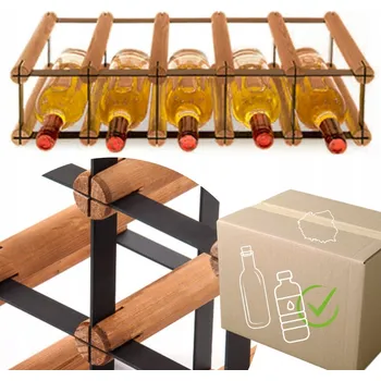 Stojan na víno Stojan na víno RW-8 5x1 regál olejovaný na 5 lahví