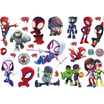 Odstranitelné tetování Smyvatelné tetování 4kidsparty Spiderman, vícebarevné, 1 ks