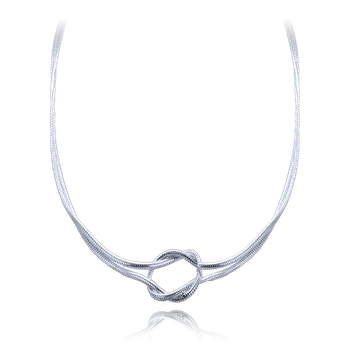 Náhrdelník Moonlit Stříbrný náhrdelník s elegantním uzlem