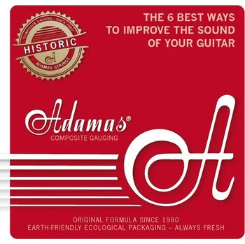 Struna pro kytaru a smyčcový nástroj Adamas Adamas struny pro akustickou kytaru Historic Reissue Phosphor Bronze Round CoreExtra Light .010-.047 1717RC 7316