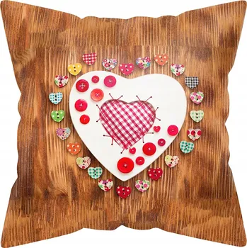 Povlak na polštářek DEKORATIVNÍ POVLAK NA VALENTÝNA DEN ŽEN 40x40 JASIEK POLŠTÁŘ DÁREK