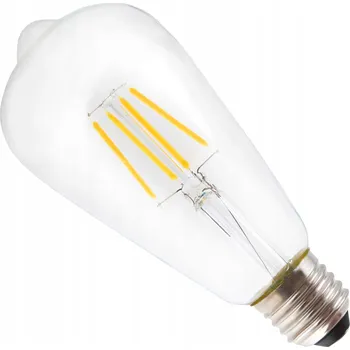 Žárovka LED ŽÁROVKA E27 10W = 90W 60mm FILAMENT DEKORATIVNÍ ST64 EDISON VINTAGE RETRO