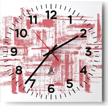 Hodiny Nástěnné hodiny do obýváku 40x40 Abstrakce Tiché hodiny Skleněné hodiny Bez hlučnosti