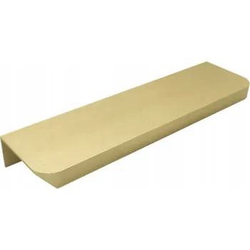 Nábytkové kování NÁBYTKOVÁ ÚCHYTKA OKRAJOVÝ, NASAZOVATELNÝ NA PŘEDNÍ STRANU, MATNÉ ZLATO 540 MM, MODERN