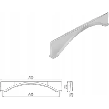 Nábytkové kování Úchytka nábytku SIRO 2340-173ZN1 Nábytková úchytka lesklý chrom