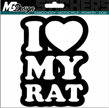 Samolepicí dekorace na vozidlo Samolepka auto MILUJI SVOU KRYSKU 11x15
