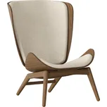 Umage Tmavé dubové křeslo The Reader s bílým čalouněním