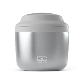 Svačinový box Monbento Element box na jídlo 0,55 l, metallic silver, 18273998
