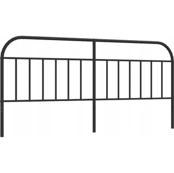 Ocelové čelo postele 206x100 cm, černé