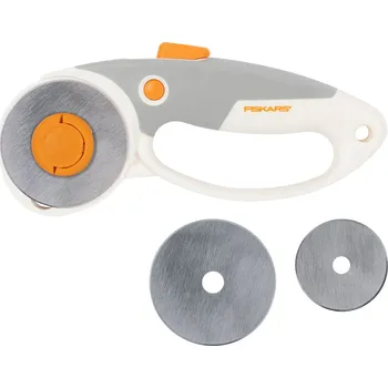 Pracovní nůž Řezací kolečko na látku Fiskars, dvě čepele 45 a 60 mm