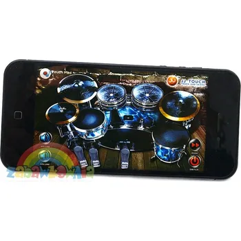 Hudební nástroj pro děti Mini dotyková perkusní sada: bubínek, činely, buben