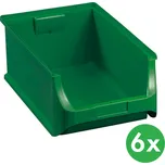 Allit Plastové boxy PLUS 5, 310 x 500 x 200 mm, zelené, 6 ks