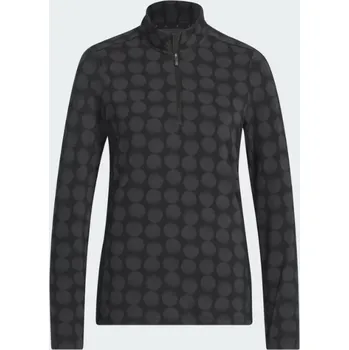 Dámské tričko Adidas W polo Ultimate Print Quarter - černé: Dámské XS