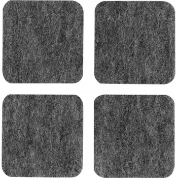 Podložka pod nábytek Samolepící plstěné podložky šedé (kpl. 4ks) 40x40 mm
