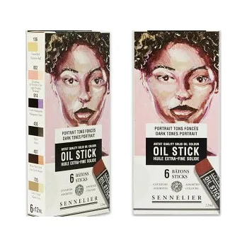 Výtvárné potřeby Sennelier oil stick sada 6ks – Dark tones portrait (Sennelier oil stick sada 6ks – Dark tones portrait)