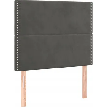 Čelo postele sametové tmavě šedé 90x118 cm