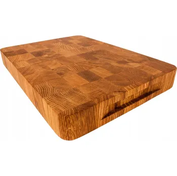 Kuchyňské prkénko DŘEVĚNÉ PRKÉNKO NA KRAJENÍ DUBOVÉ MALÉ ENDGRAIN 35x25x4 CM ŠPALÍKOVÉ BÉŽOVÁ 35x25x4 cm