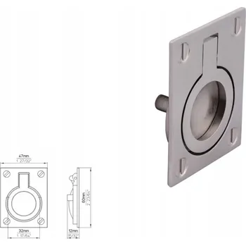Nábytkové kování Nábytková úchytka SIRO 753-60ZN21 vzhled nerezové oceli