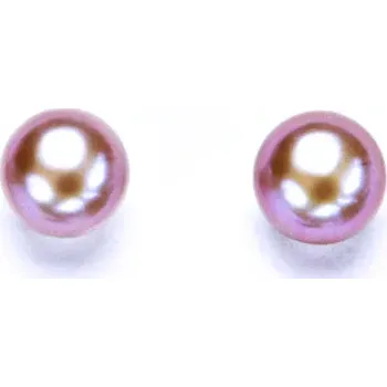 Náušnice Stříbrné náušnice přírodní perla růžová - NŠ1356v (Stříbrné náušnice s přírodní perlou 7,5 mm)