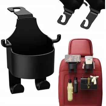 Držák do auta DRŽÁK S HÁČKY NA HRNÍČKY, NÁPOJE, LAHVE DO AUTA - ORGANIZÉR