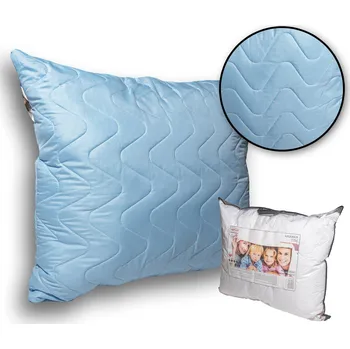 Polštář POLŠTÁŘ VYSOKÁ ANTI-ALERGICKÝ NA SPANÍ MODRÝ CELOROČNÍ | 50x50cm