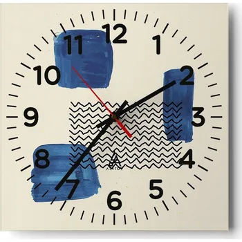 Hodiny Nástěnné hodiny do obýváku 40x40 Abstrakce Tiché hodiny Skleněné hodiny Bez hlučnosti