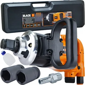 Profesionální pneumatický rázový utahovák 4200 Nm s hlavicemi 32 a 33 mm BLACK