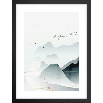 Obraz Obraz plakát v černém rámu do obýváku 30x40 krajina plakáty na zeď