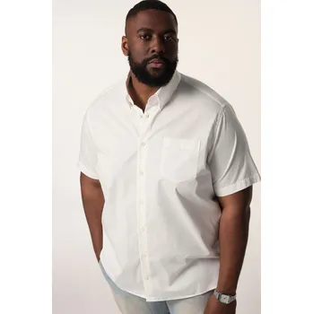 Pánská košile STHUGE, Plus size Košile STHUGE, krátké rukávy, límeček s knoflíky, hranatý střih, do 8XL pro plnoštíhlé nadměrná velikost, 836869200-1454, bílý, 5XL, Plus size oblečení, Oblečení pro vysoké muže, Nadměrné velikosti, Oblečení pro plnoštíhlé.