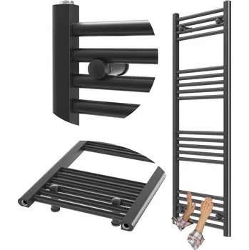 Radiátor Koupelnový radiátor vodní Granitan 514 W 500 x 1300 mm černý