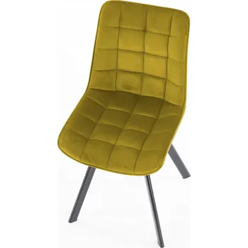 Jídelní židle Židle Luxury4Home, žlutý samet, 1 ks