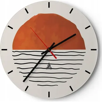 Hodiny Nástěnné hodiny do kuchyně 30x30 Abstrakce Skleněné hodiny do obýváku Tiché