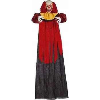 Party dekorace ZÁVĚSNÁ DEKORACE STRAŠIDELNÝ KLAUN 180 CM HALLOWEEN