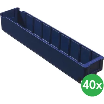 Úložný box Schoeller Allibert Plastová regálová přepravka MAX - 94 x 500 x 80 mm, 40 ks
