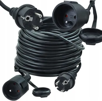 Napájecí kabel Rexxer jednoduchý Prodlužovací Kabel 50 m 1 ks zásuvek černý