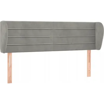 Čelo postele Uszak Aksamit, 147x23x78/88 cm, světle šedé