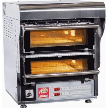 Pec na pizzu Dvojitá pec na pizzu s vestavěnou digestoří 230 V – 4.1 kW