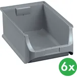 Allit Plastové boxy PLUS 5, 310 x 500 x 200 mm, šedé, 6 ks