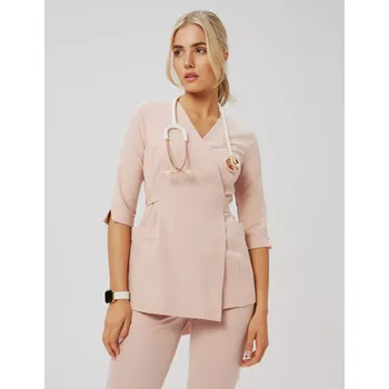 Zdravotnický oděv Zdravotnická halena se zavazováním Rosalie - DUSTY ROSE 0